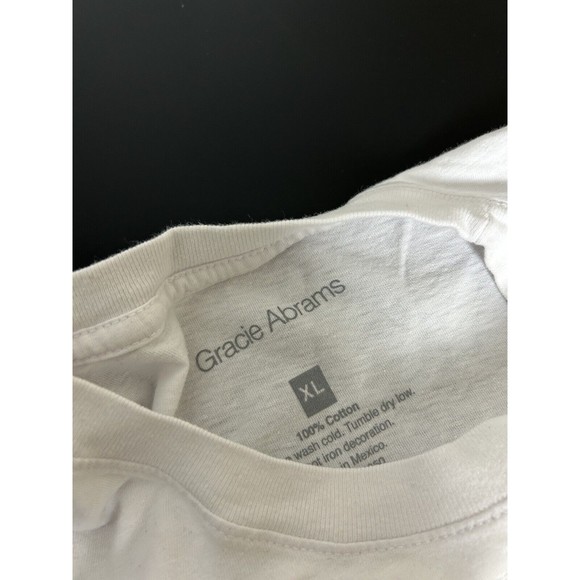 Gracie Abrams G Yellow Star‎ Splatter White Tee Size XL Extra Large - Picture 2 of 4